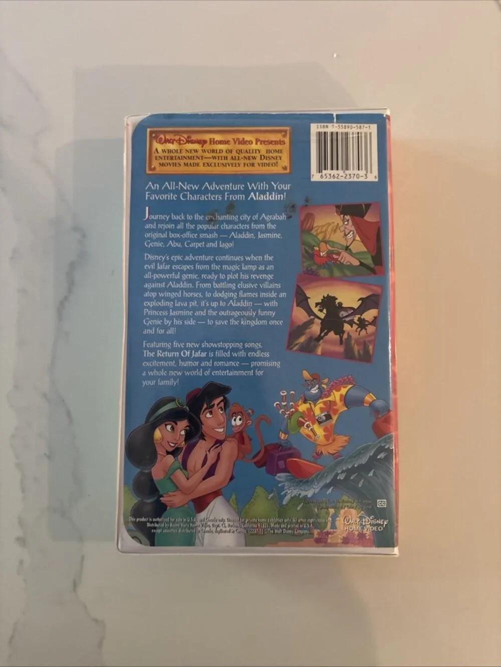 Walt Disney Home Video Presents The Return of Jafar VHS Clamshell Case 1994
